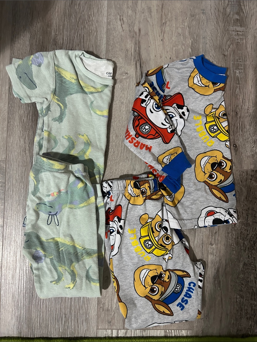2 pairs of toddler pajamas